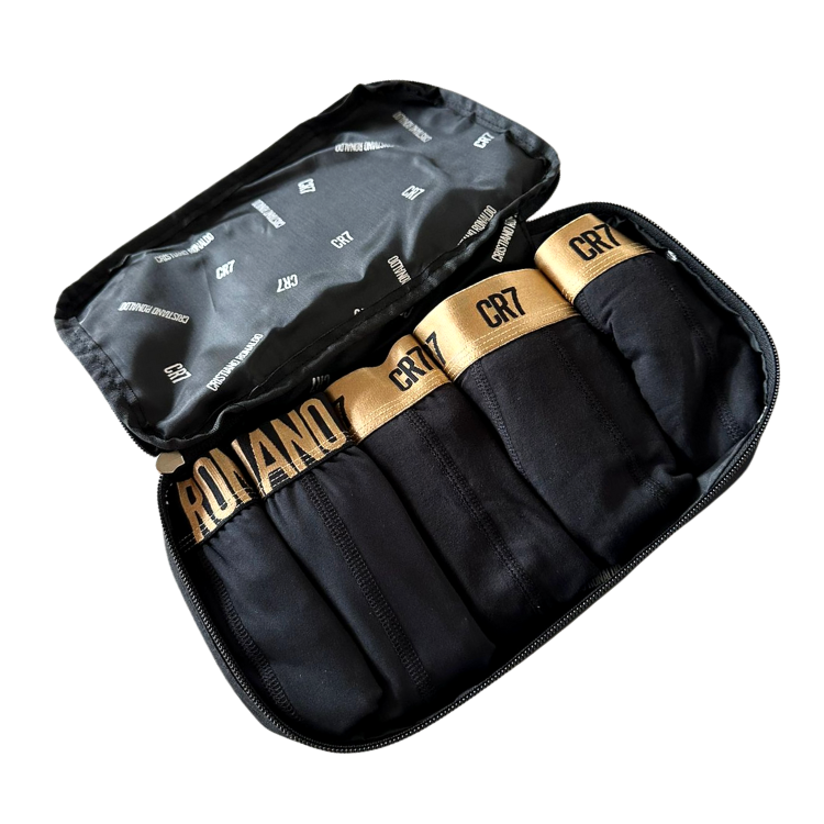 CR7 Cristiano Ronaldo Boxer di Cotone da Uomo, Confezione da 3, Nero, Grigio, Blu, S CR7 Cristiano Ronaldo Boxer di Cotone da Uomo, Confezione da 3, Nero, Grigio, Blu, S