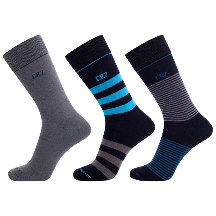 CR7 Socks - 3 Pack Men (grey/blue mix) – MYCR7 EU