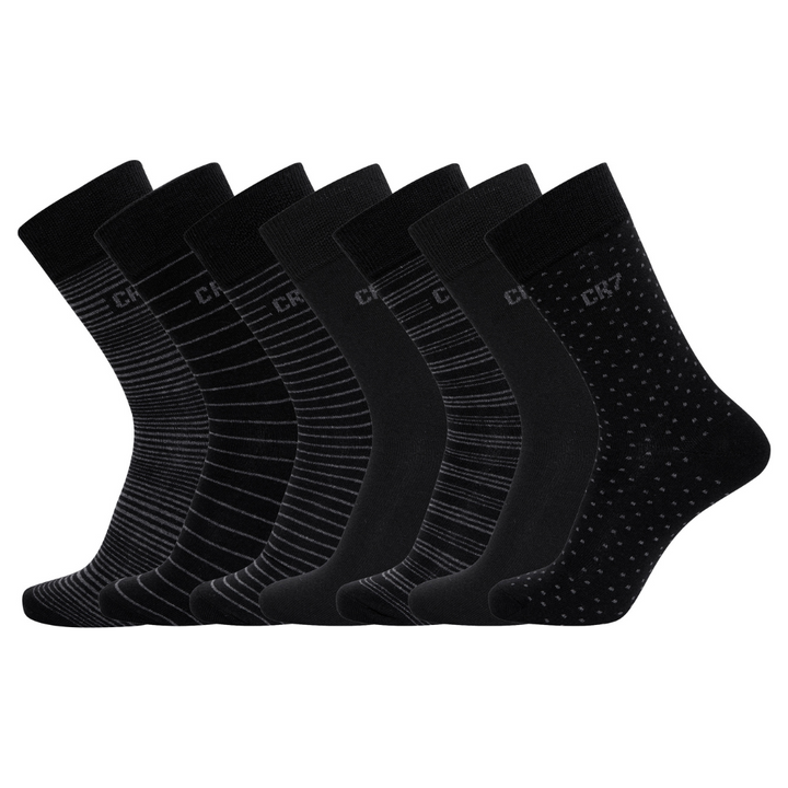 CR7 Chaussettes - Pack de 7 Homme (noir mix)