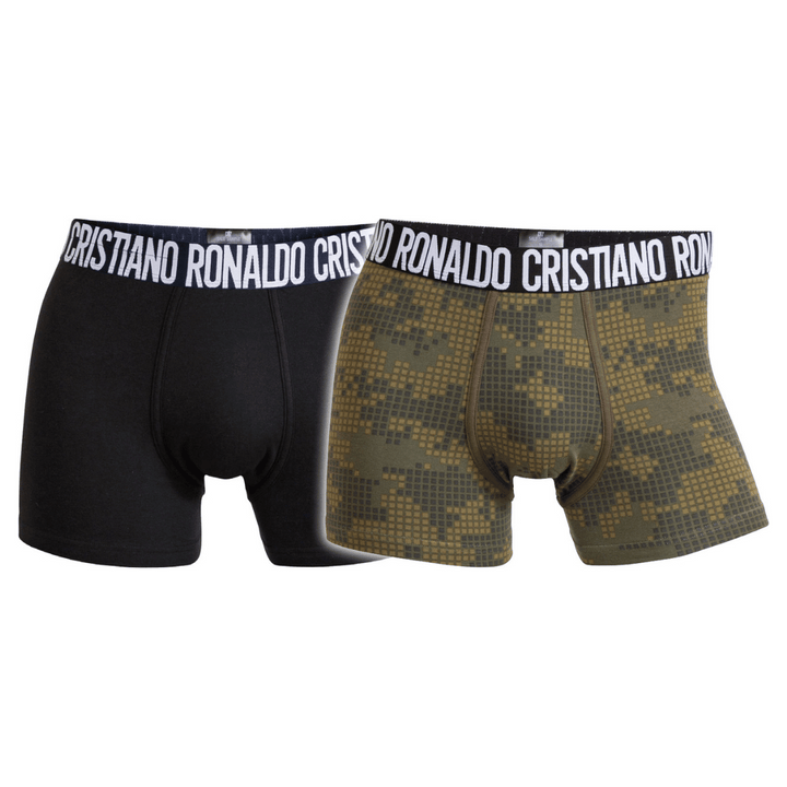 CR7 Trunks - 2 Pack Herren (schwarz/khaki)