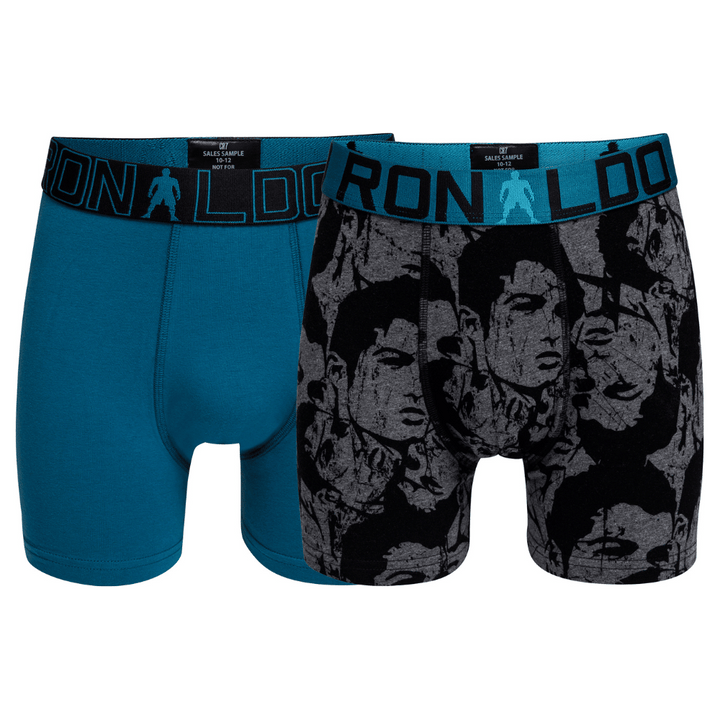 CR7 Trunks - 2 Pack Jungs (türkis/grau mix) (4-6)