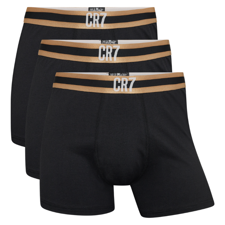 CR7 Trunks - 3 Pack Herren (schwarz/gold) (L/XL)