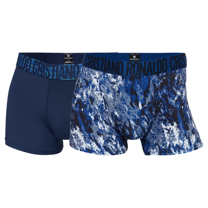CR7 Trunks - 2 Pack Herren Mikrofaser (blau Mix) (S)