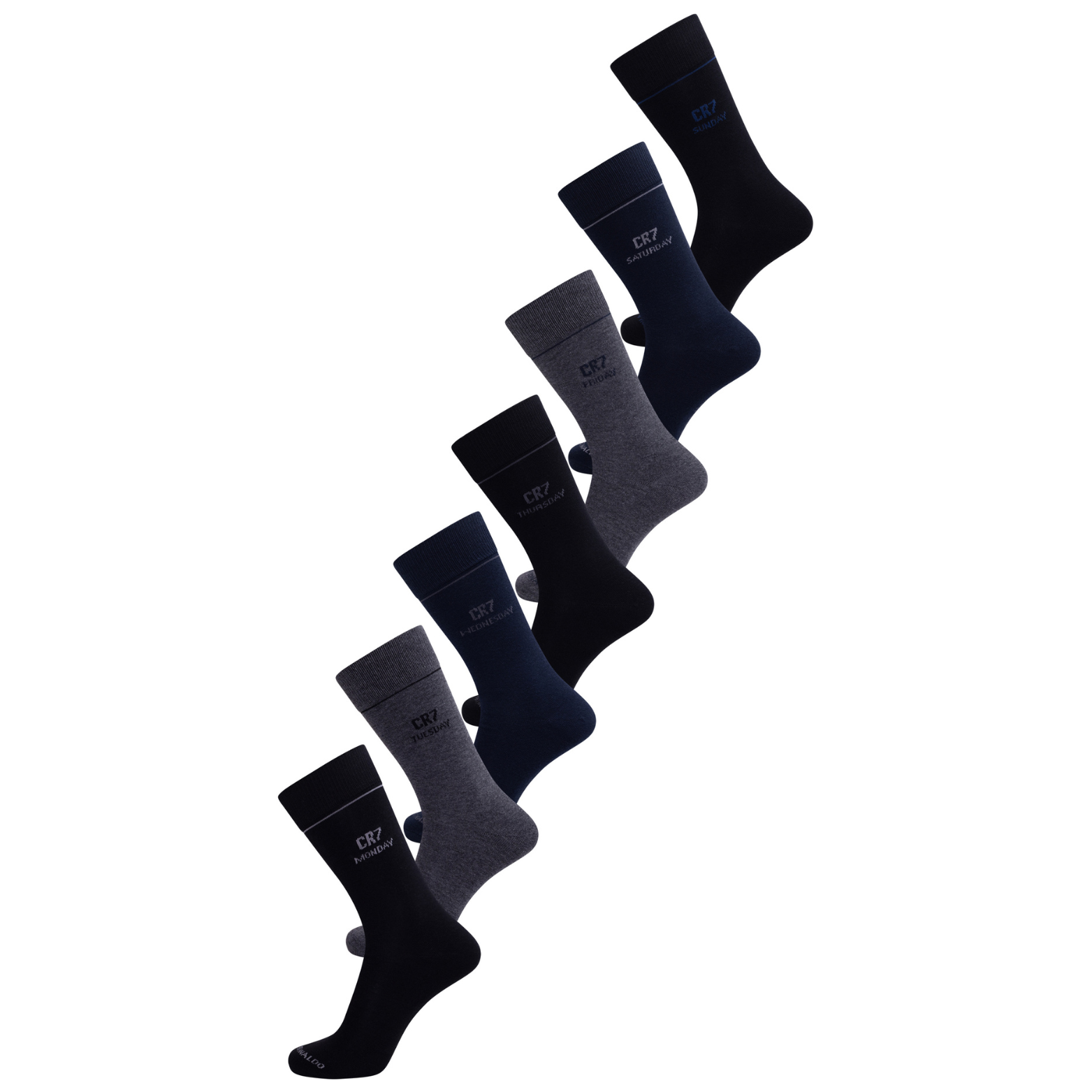 CR7 Socks - 7 Pack Socks Men Christmas Edition + Gift Box (multicolour)