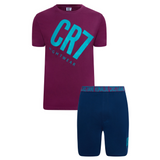 CR7 Pyjama kurz - Herren (lila/dunkelblau)