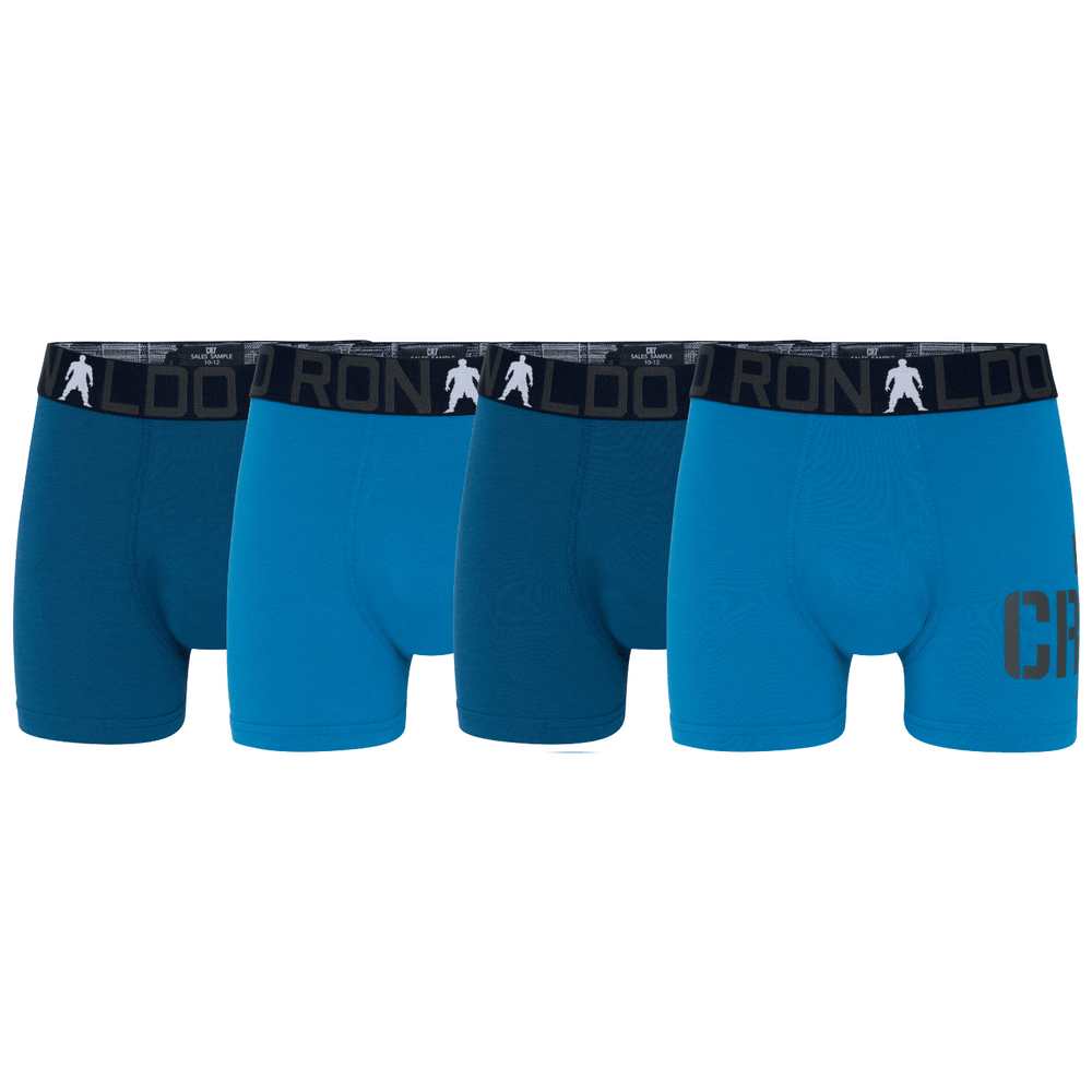 CR7 Trunks - 4 Pack Bamboo Jungs (blau Mix)