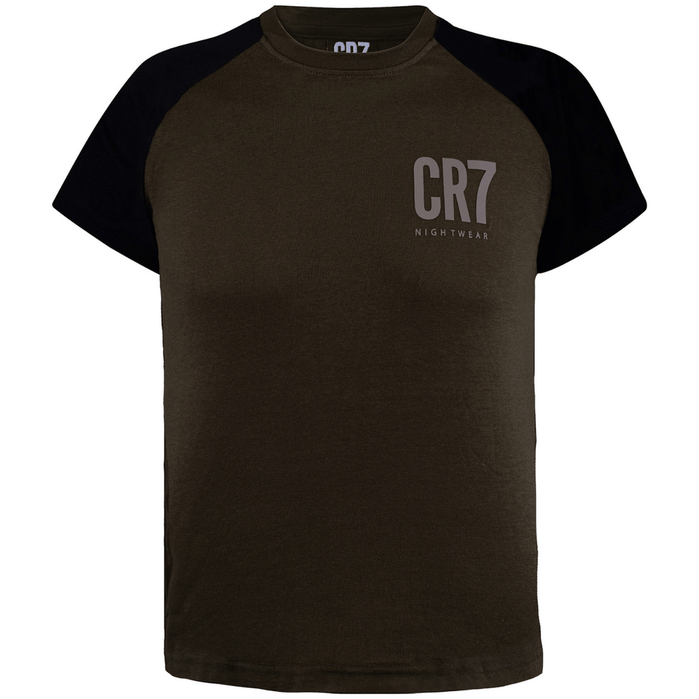CR7 Pyjama Short Boys Dark Green Khaki – official CR7 underwear Europe mycr7.eu