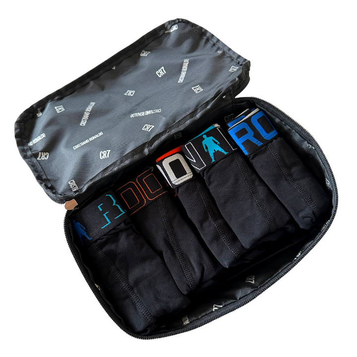 CR7 Trunks - 5 Pack Boys + Travel Bag limited edition (black)