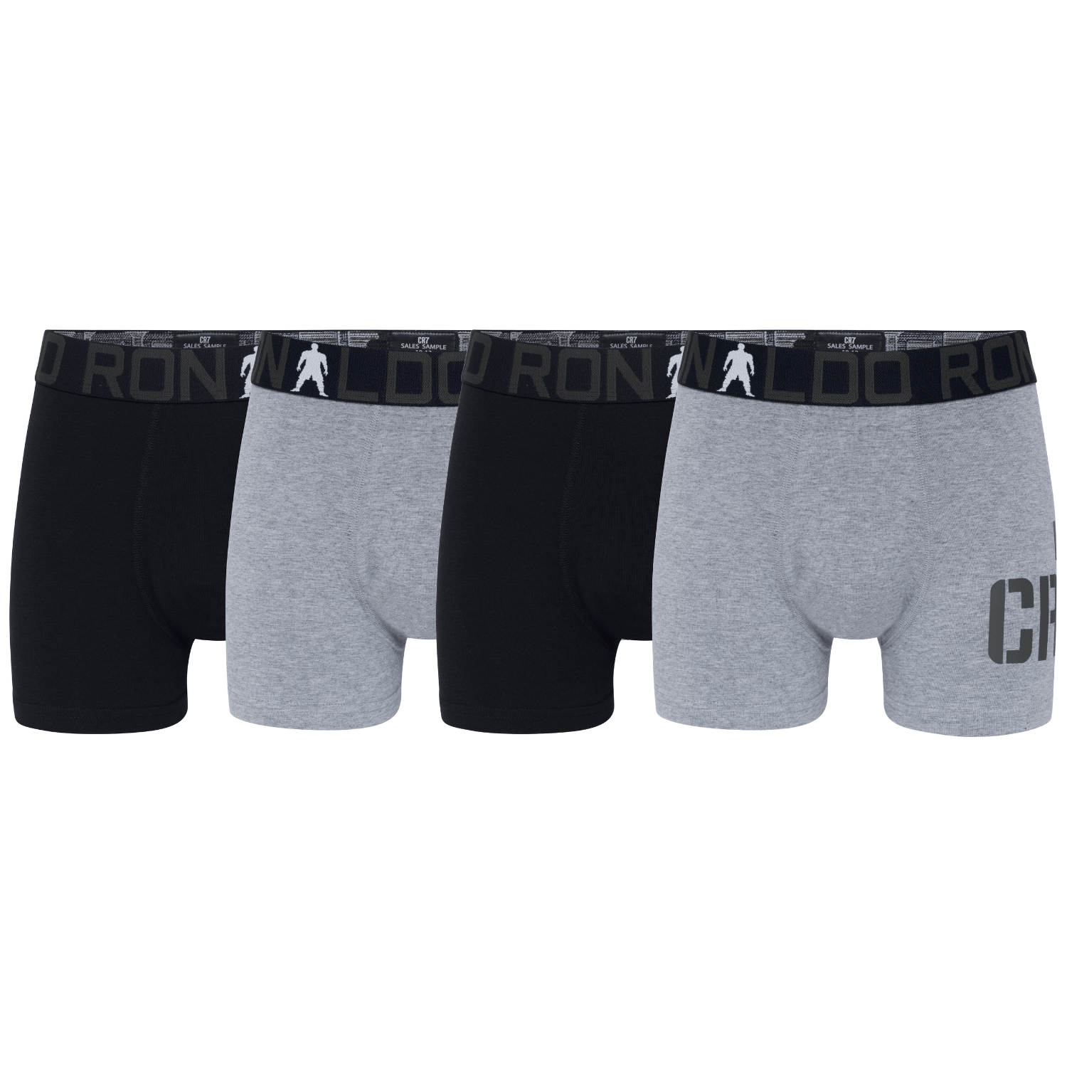 CR7 Trunks - 4 Pack Bamboo Jungs (schwarz/grau)