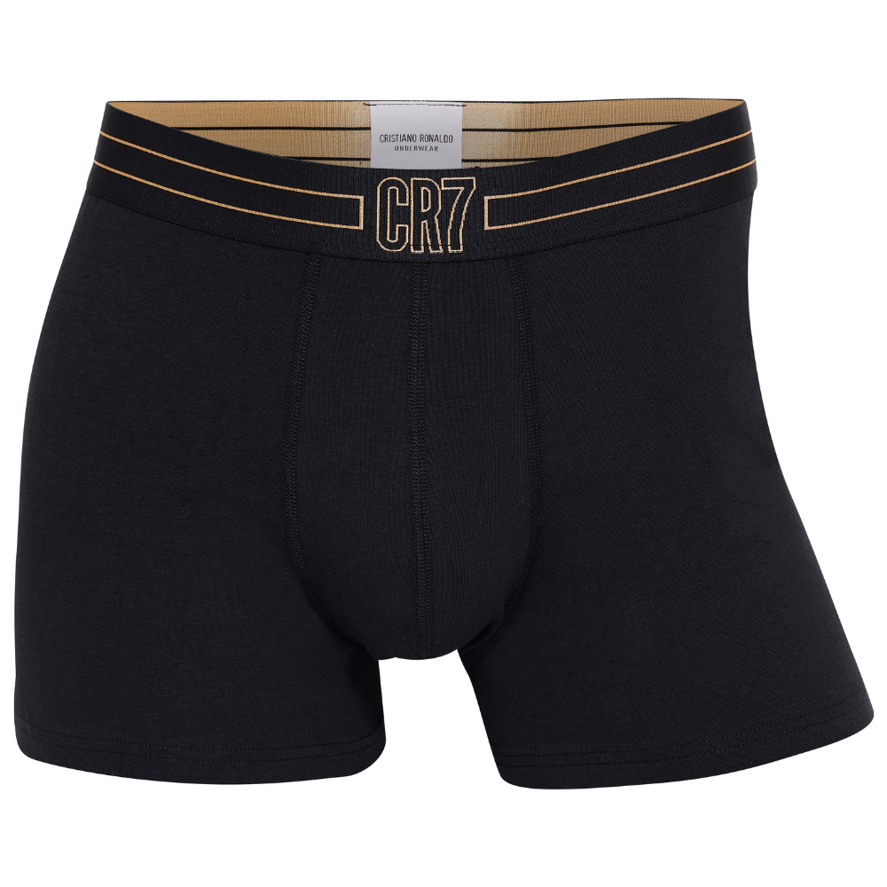 CR7 Trunks – 10 Pack Herren (schwarz/goldener Bund)