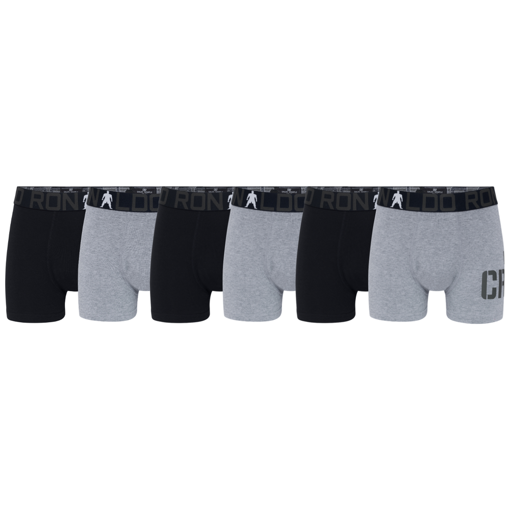 CR7 Trunks - 6 Pack Bamboo Boys (black/grey)