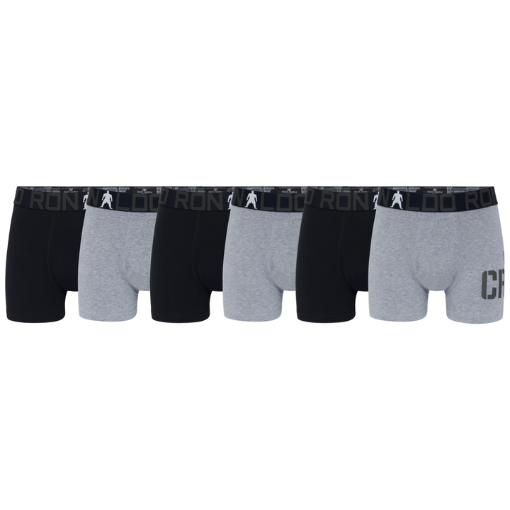 CR7 Trunks - 6 Pack Bamboo Boys (black/grey)