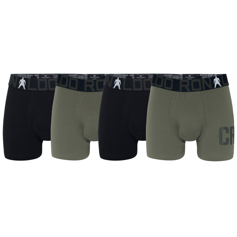 CR7 Trunks - 4 Pack Bamboo Jungs (schwarz/khaki)