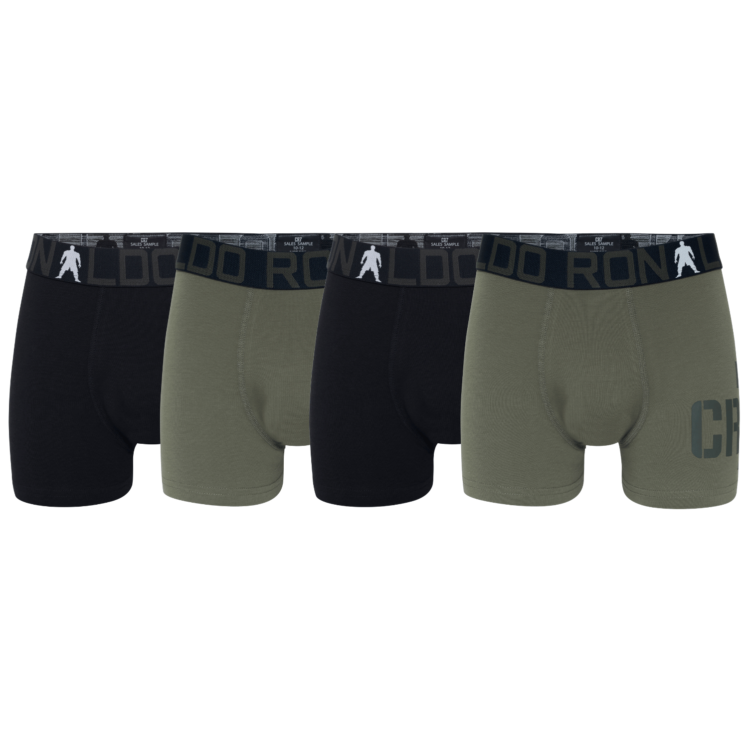 CR7 Trunks - 4 Pack Bamboo Jungs (schwarz/khaki)