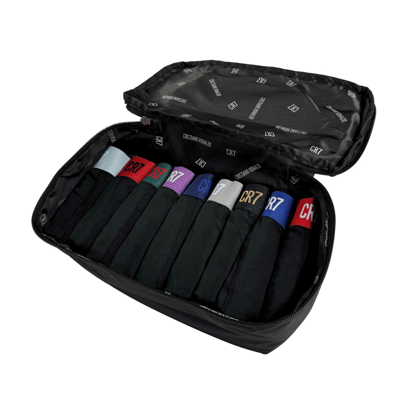 CR7 Trunks - 9 Pack Men 900+ goal limited edition + Bags (black)