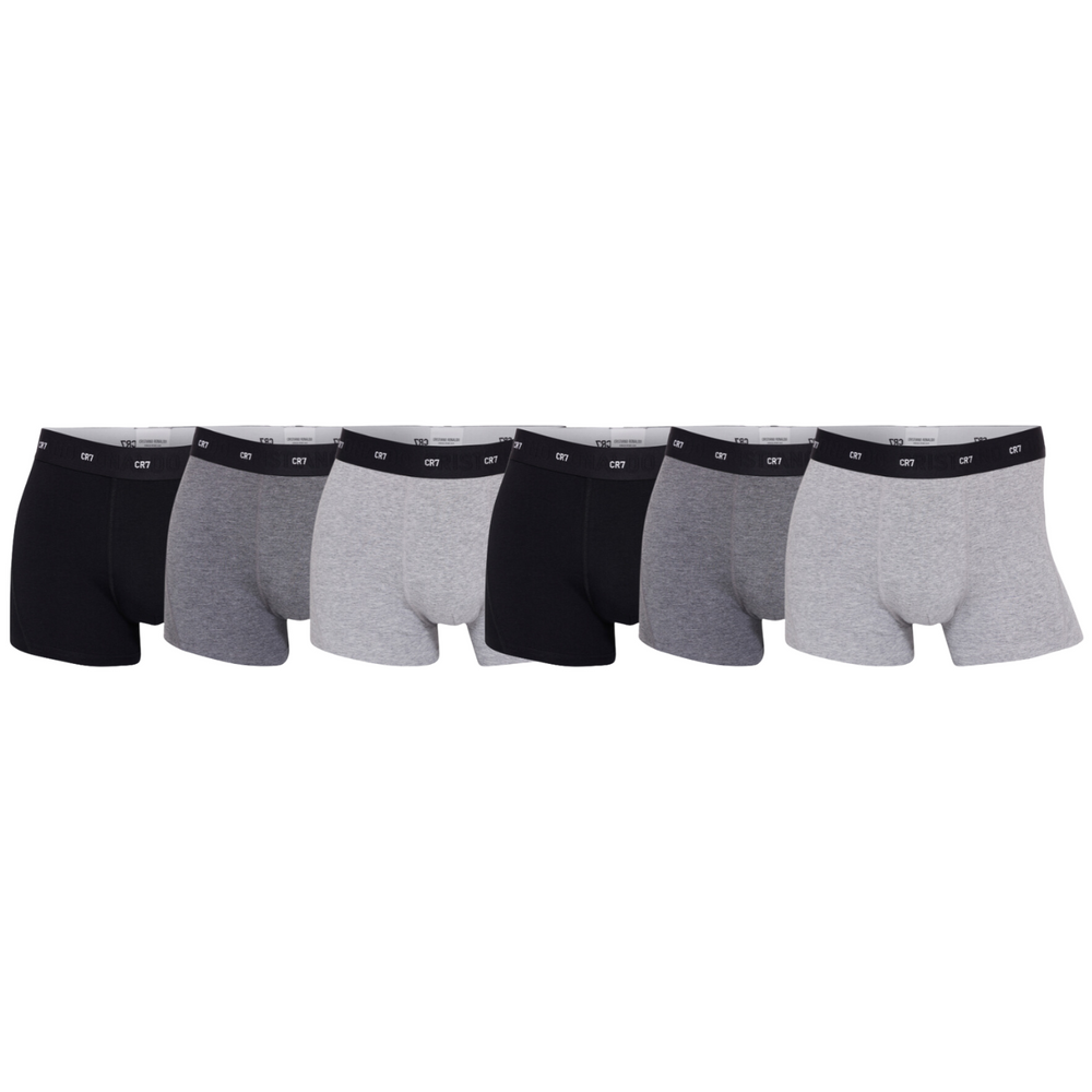 CR7 Trunks - 6 Pack Herren Soft Bamboo (schwarz/grau)