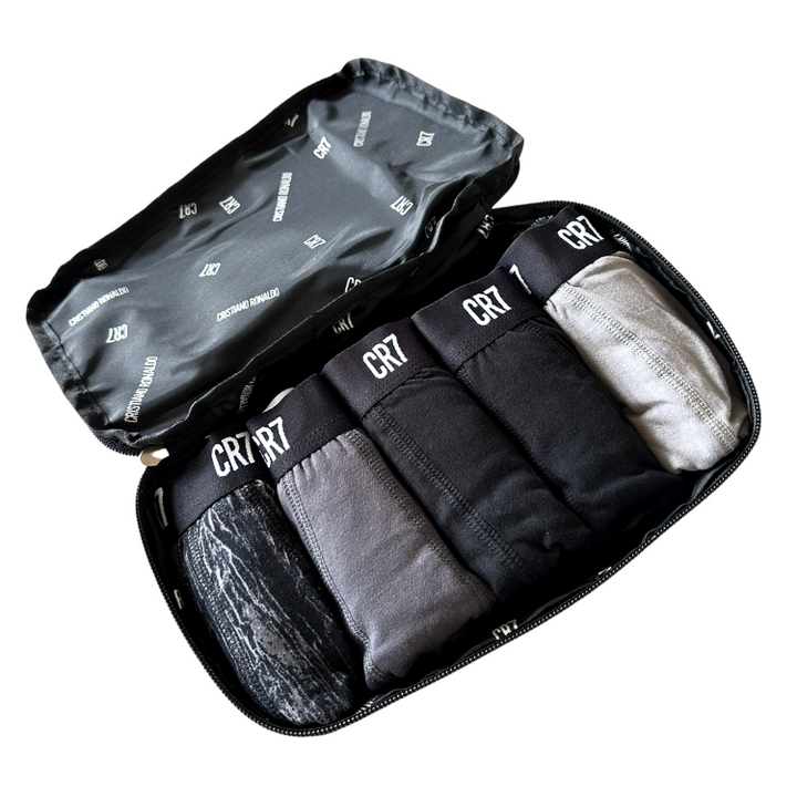 CR7 Trunks - 5 Pack Fashion Men + Travel Bag (dark mix)
