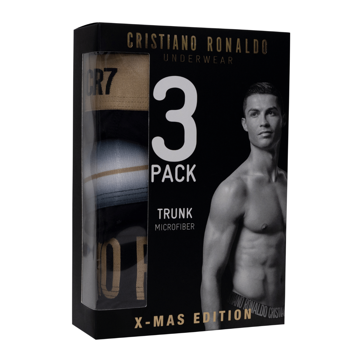 CR7 Trunks - 3 Pack Men Microfiber Christmas Edition (multicolour)