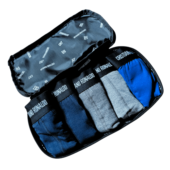 CR7 Trunks - 5 Pack Fashion Men + Travel Bag (multicolour)