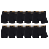 CR7 Trunks – 10 Pack Herren (schwarz/goldener Bund)
