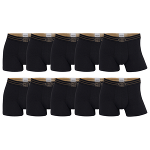 CR7 Trunks – 10 Pack Herren (schwarz/goldener Bund)