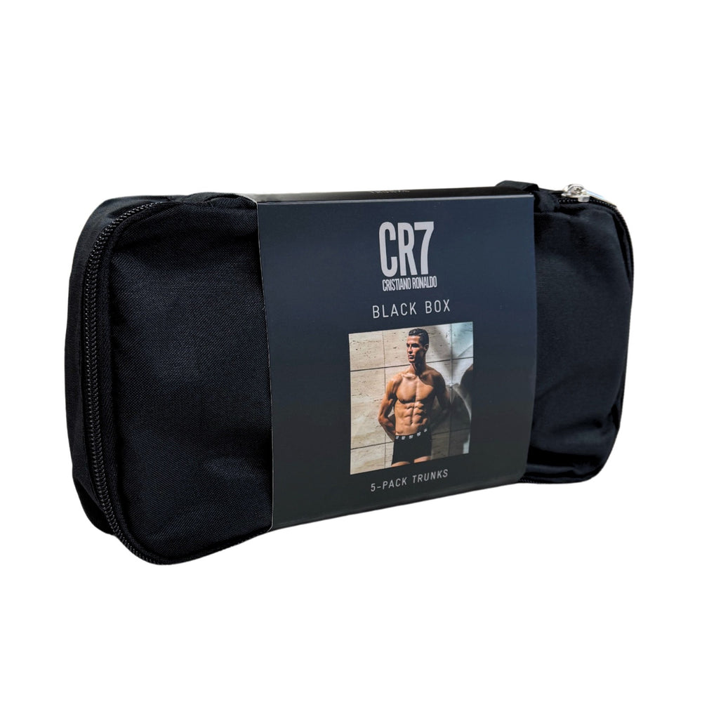 CR7 Trunks - 5 Pack Herren + Reisetasche (schwarz)