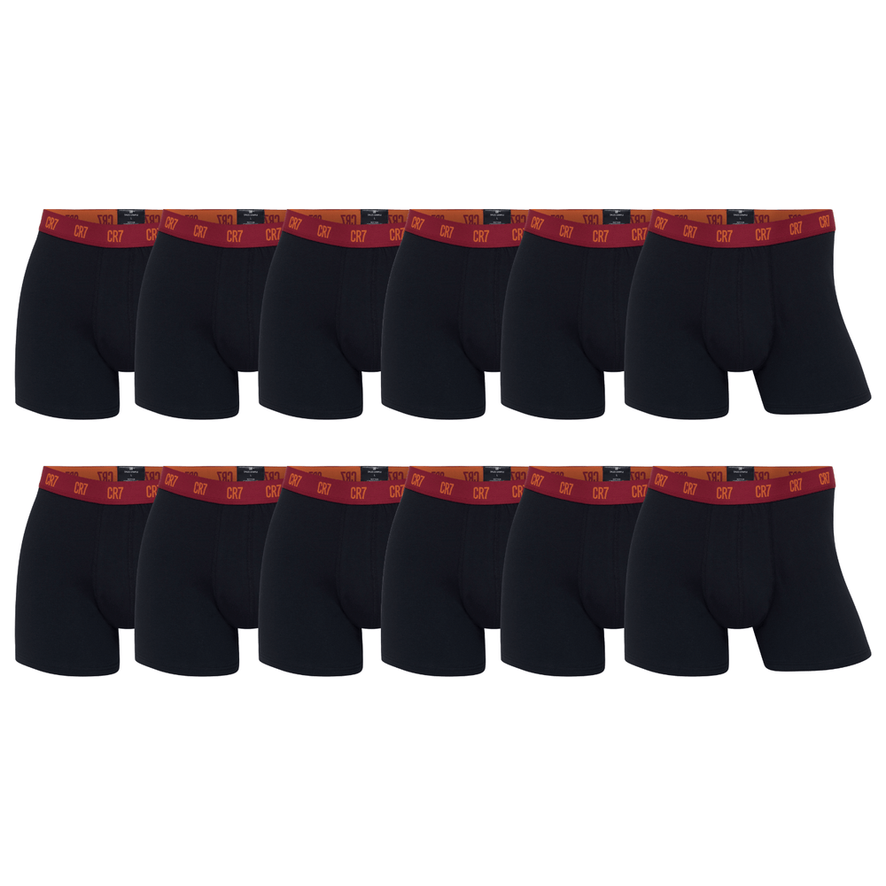 CR7 Trunks - 12 Pack Men (black/red waist band)