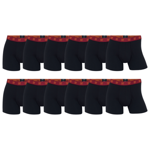 CR7 Trunks - 12 Pack Men (black/red waist band)