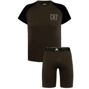 CR7 Pigiama corto - Ragazzi (verde scuro/kaki)