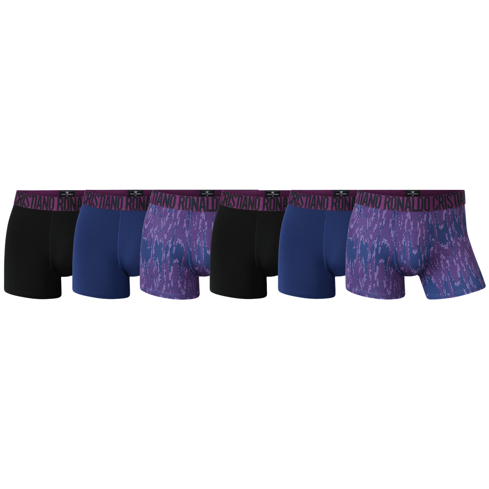 CR7 Trunks - 6 Pack Men Microfiber (purple waist band mix)