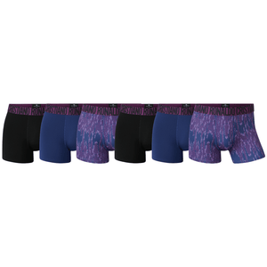 CR7 Trunks - 6 Pack Men Microfiber (purple waist band mix)