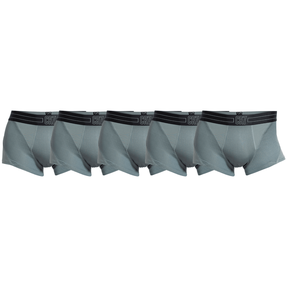 CR7 Trunks - 5 Pack Herren Mikrofaser/Mesh (grau) (XS/S)
