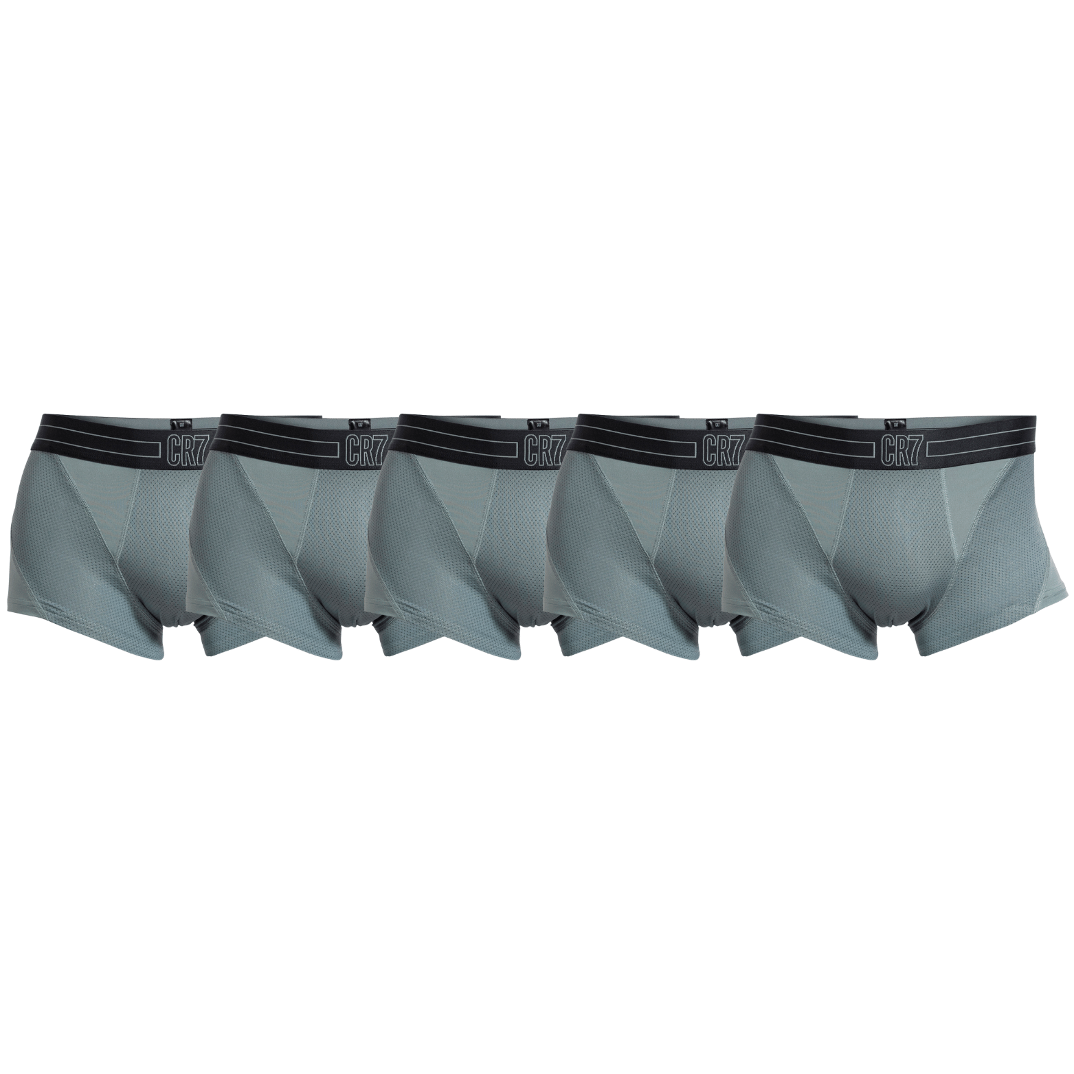 CR7 Trunks - 5 Pack Herren Mikrofaser/Mesh (grau) (XS/S)