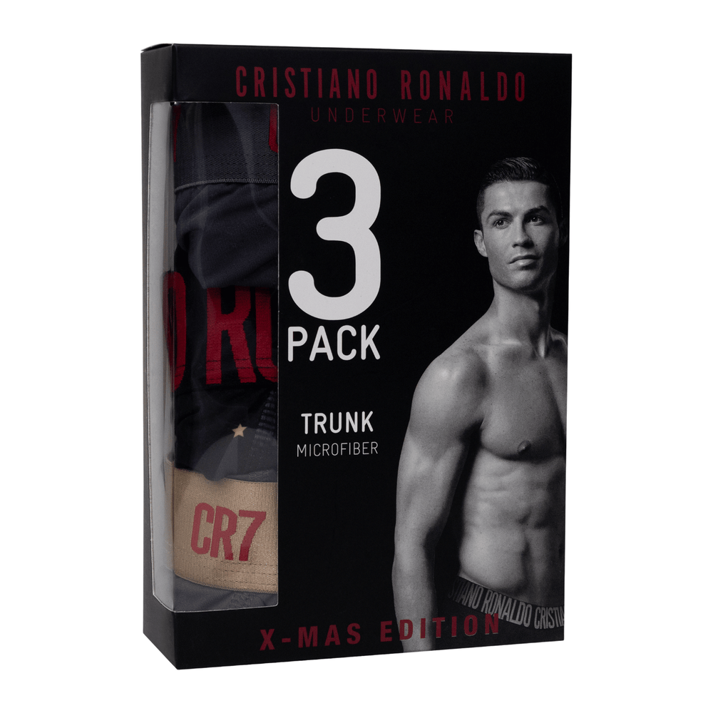 CR7 Trunks - 3 Pack Men Microfiber Christmas Edition (multicolour)