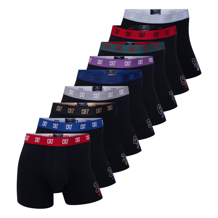 CR7 Trunks - 9 Pack Men 900+ goal limited edition + Bags (black)