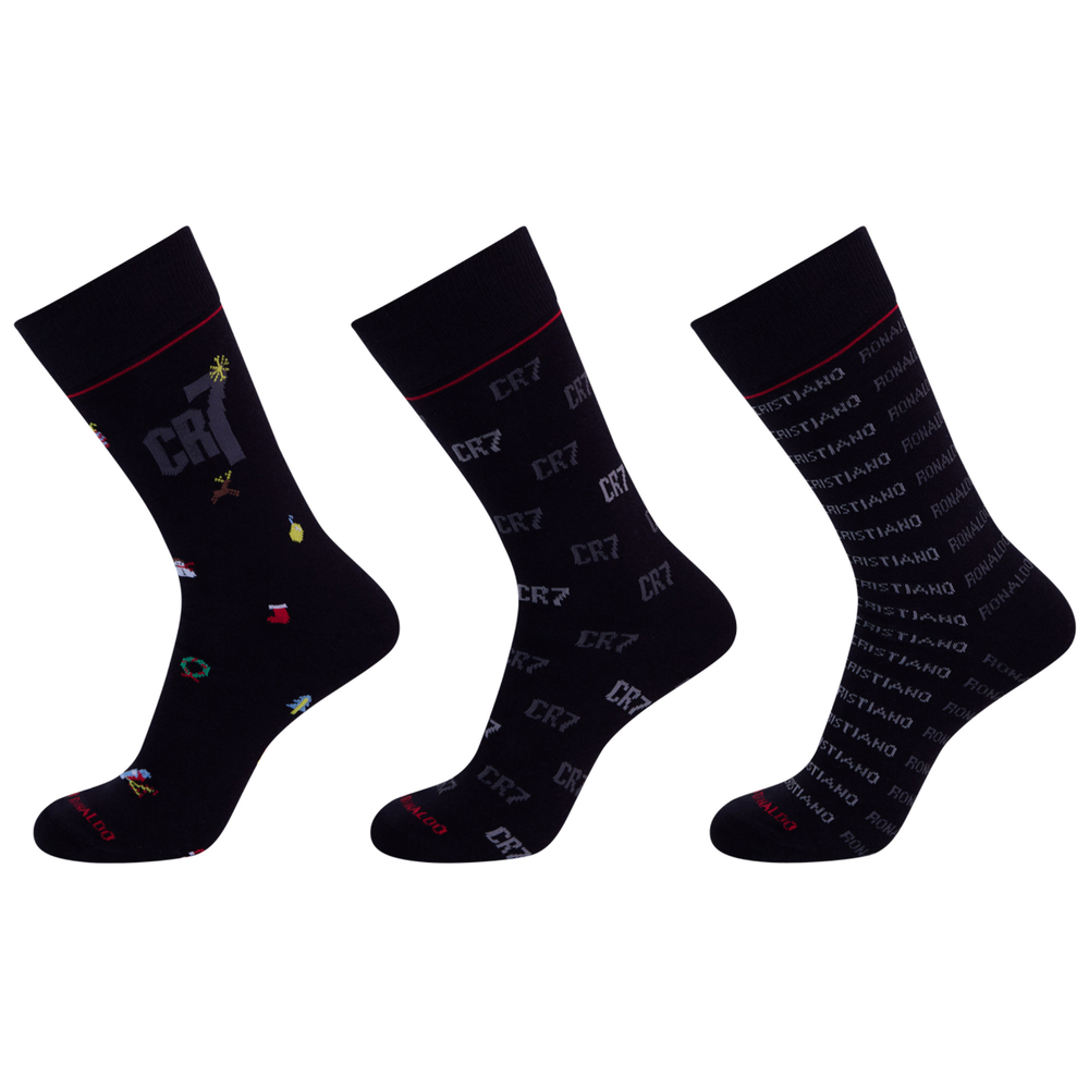 CR7 Socks - 3 Pack Men Christmas Edition + Gift Box (multicolour)