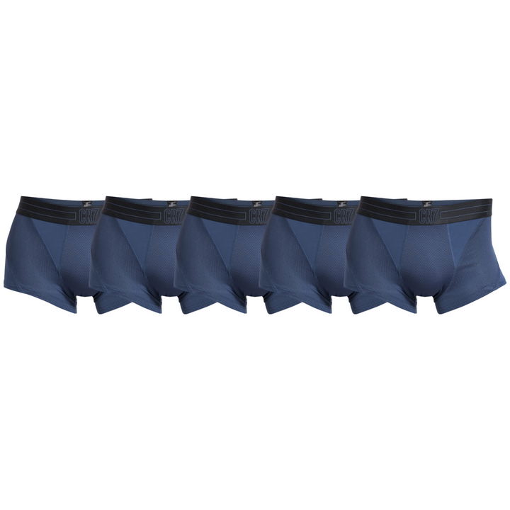 CR7 Trunks - 5 Pack Herren Mikrofaser/Mesh (blau)