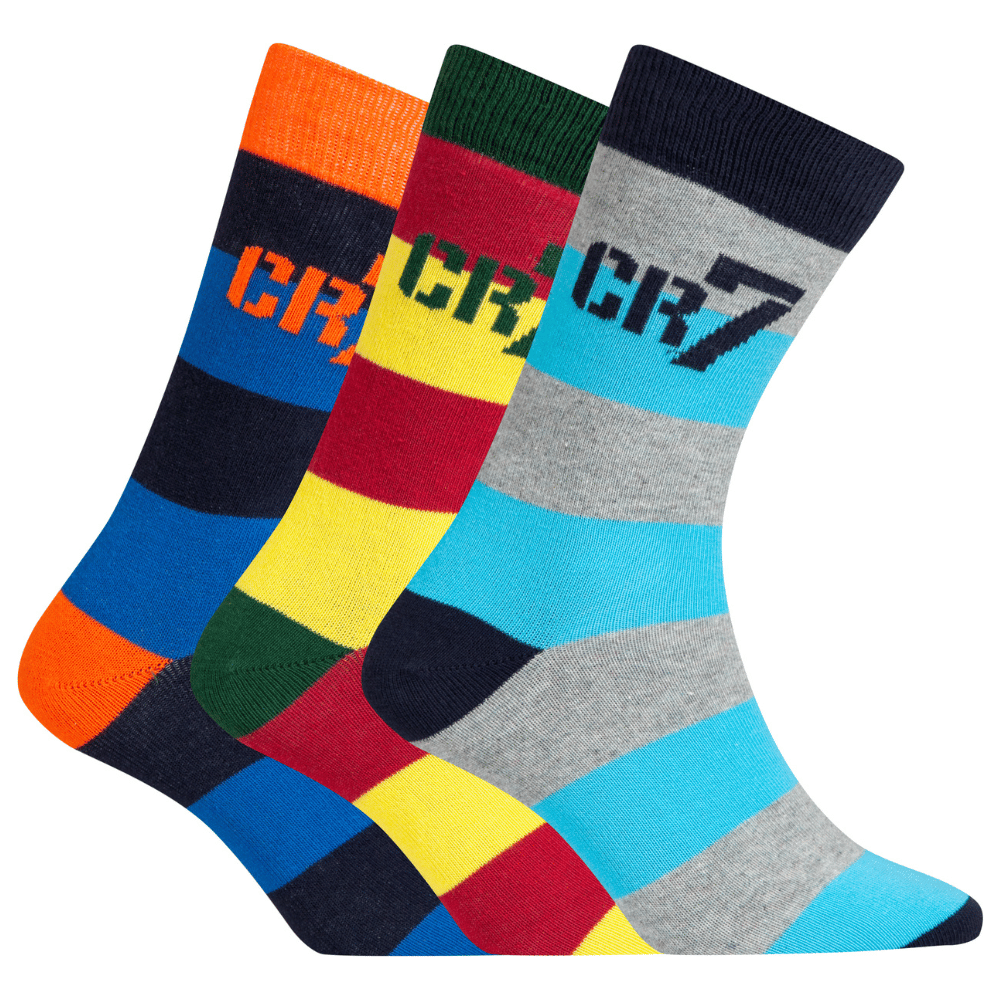 CR7 Socken - 3 Pack Jungs (große Streifen Mix) (40-43)