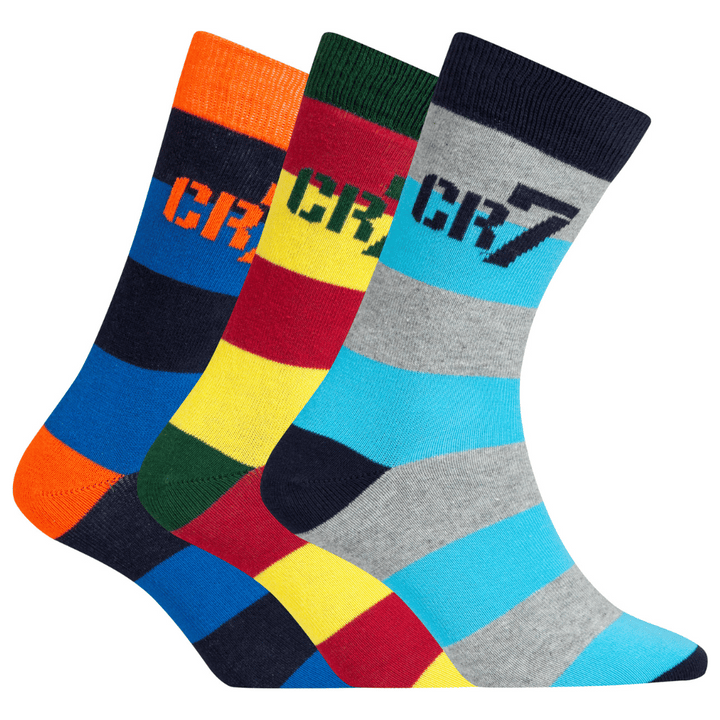 CR7 Socken - 3 Pack Jungs (große Streifen Mix) (40-43)