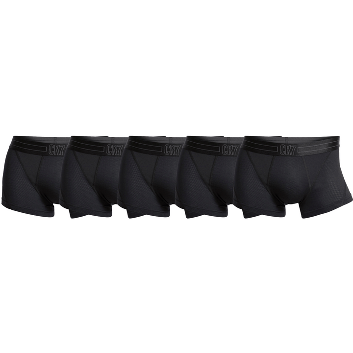 CR7 Trunks - 5 Pack Herren Mikrofaser/Mesh (schwarz) (XS/S)