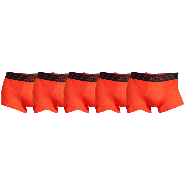 CR7 Trunks - 5 Pack Herren Mikrofaser/Mesh (orange) (XS/S)