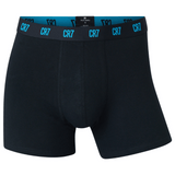 CR7 Trunks – 3 Pack Herren (mehrfarbig/blauer und türkisfarbener Bund)