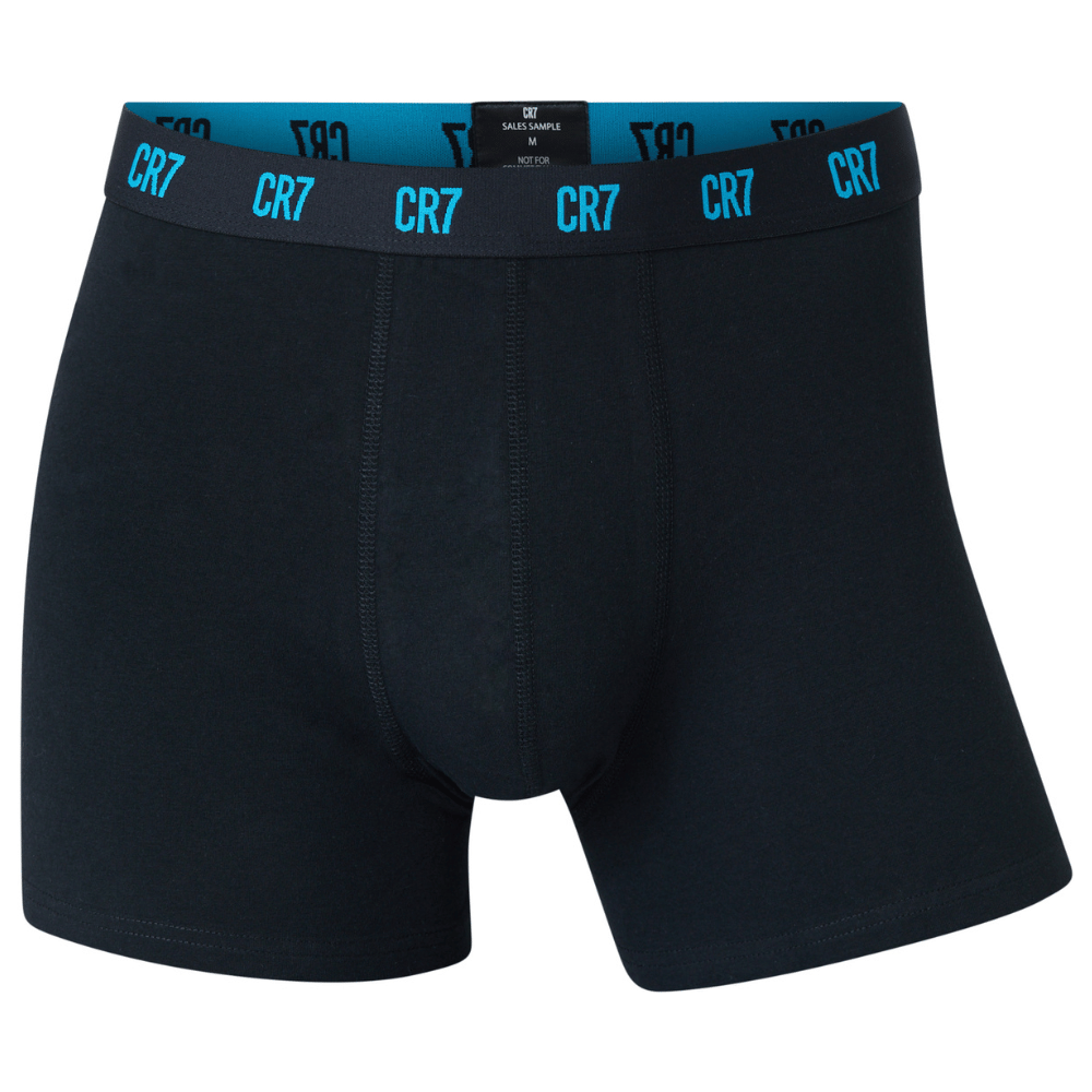 CR7 Trunks – 3 Pack Herren (mehrfarbig/blauer und türkisfarbener Bund)