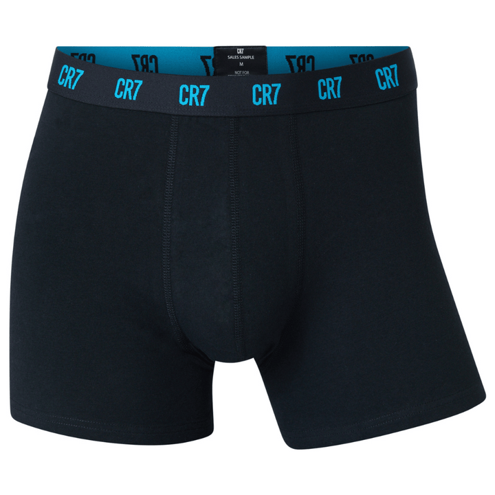 CR7 Trunks – 3 Pack Herren (mehrfarbig/blauer und türkisfarbener Bund)