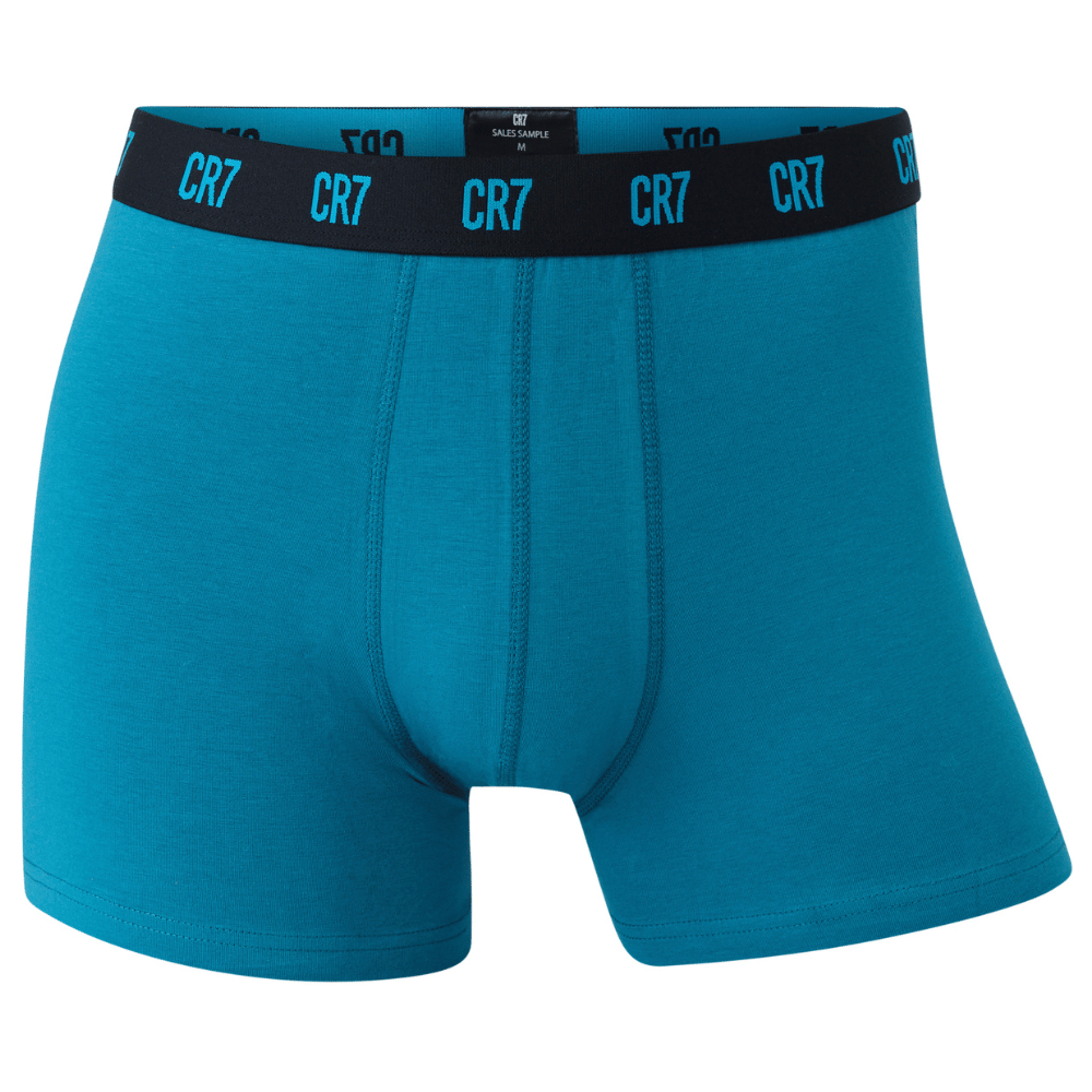 CR7 Trunks – 3 Pack Herren (mehrfarbig/blauer und türkisfarbener Bund)