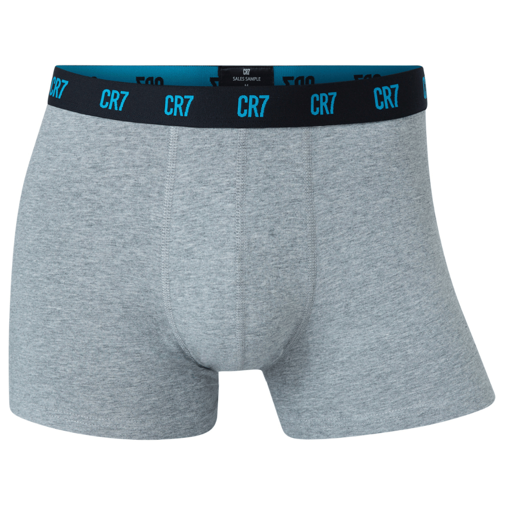 CR7 Trunks – 3 Pack Herren (mehrfarbig/blauer und türkisfarbener Bund)