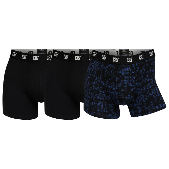 CR7 Trunks - 3 Pack Herren (schwarz/blau Mix)