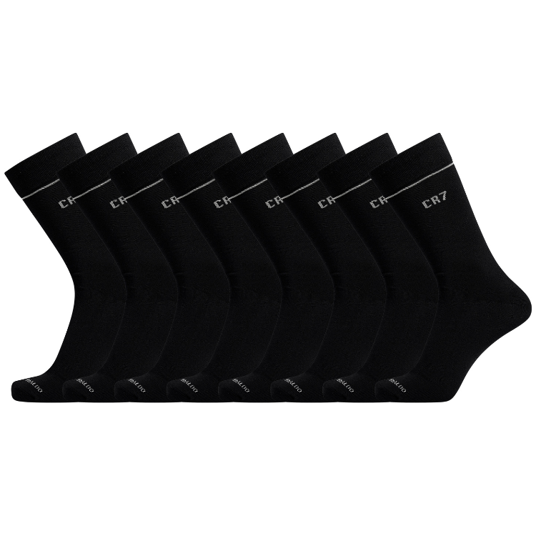 CR7 Chaussettes - Pack de 7 Homme Bamboo + Boîte (noir mix)