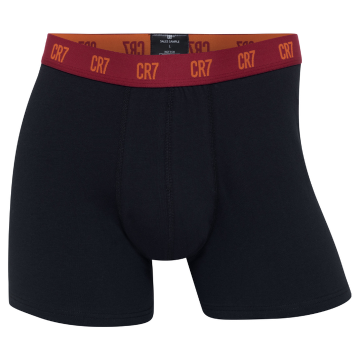 CR7 Trunks – 3 Pack Herren (schwarz/roter Bund)