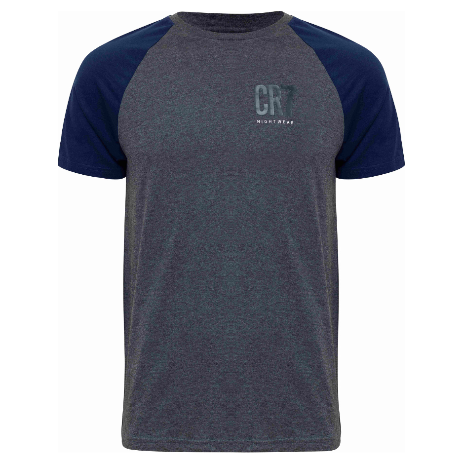 CR7 Pyjama kurz - Herren (grau/dunkelblau)
